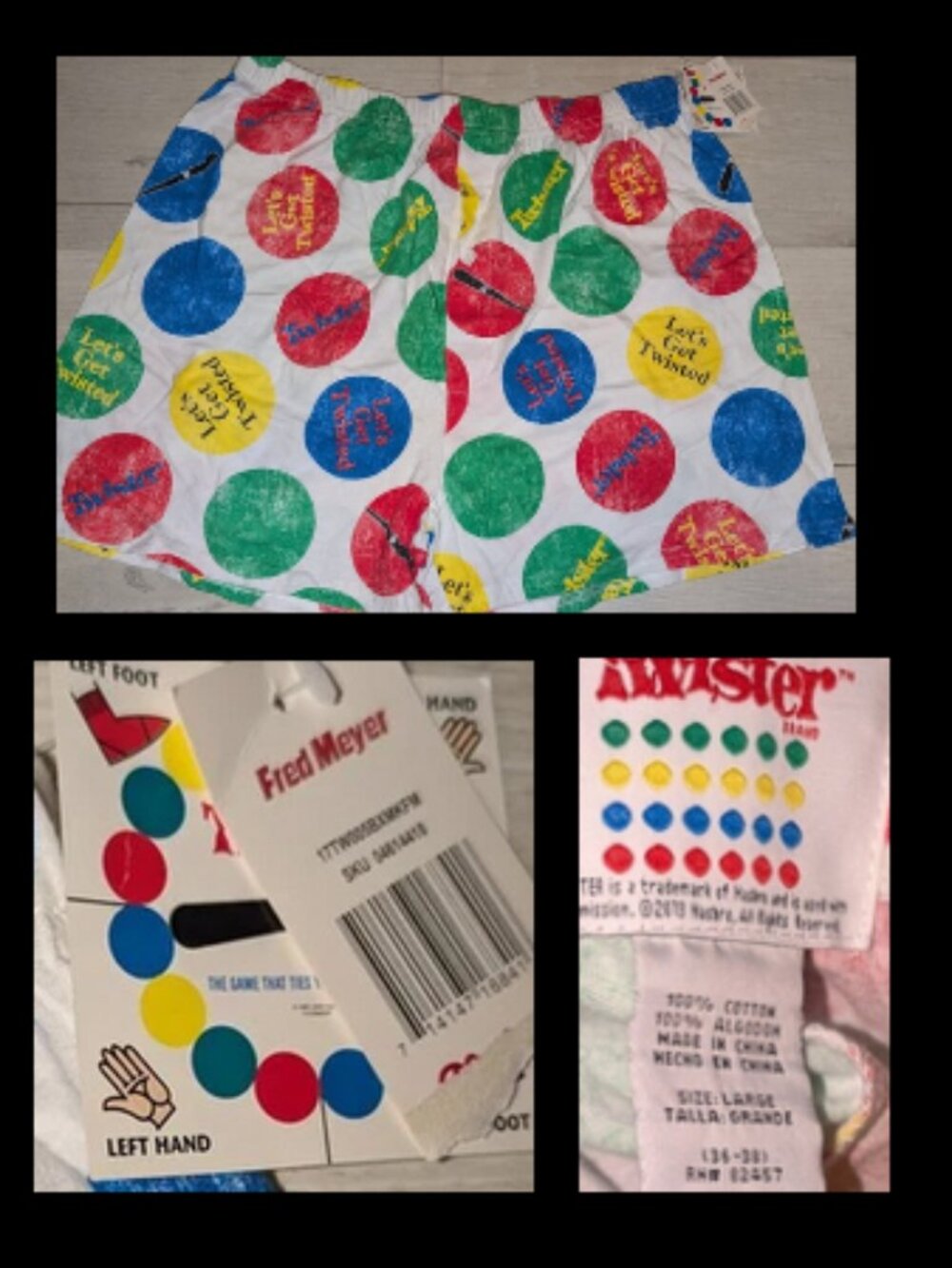 NWT Twister Game Mens Boxer Shorts boxers Size L 36-38